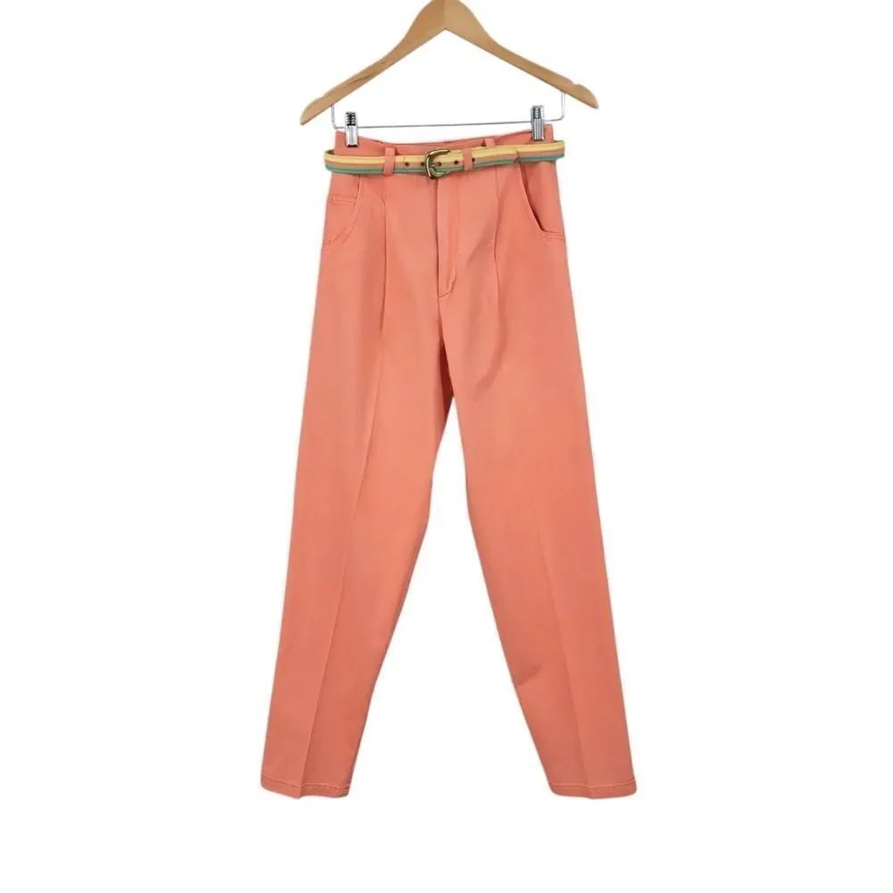 City Girl Vintage Coral Pants with Belt